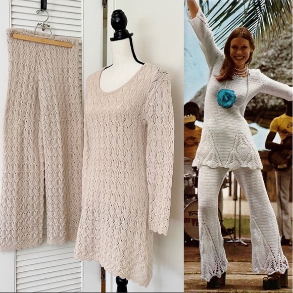 Vintage 70s Crochet Two Piece Set - Picture 10 of 10